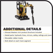 Load image into Gallery viewer, Diecast Masters CAT Caterpillar 301.7 CR Next Generation Mini Hydraulic Excavator with Work Tools and Operator High Line Series 1/50 Model 85597 - AT TEN Distribution
