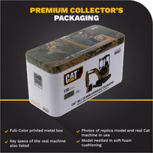 Load image into Gallery viewer, Diecast Masters CAT Caterpillar 301.7 CR Next Generation Mini Hydraulic Excavator with Work Tools and Operator High Line Series 1/50 Model 85597 - AT TEN Distribution
