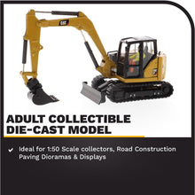 Load image into Gallery viewer, Diecast Masters CAT Caterpillar 308 CR Next Generation Mini Hydraulic Excavator with Work Tools and Operator High Line Series 1/50 Model 85596 - AT TEN Distribution
