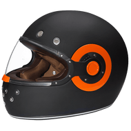 D.O.T. DAYTONA RETRO - DULL BLACK W/ ORANGE ACCENTS - M - AT TEN Distribution