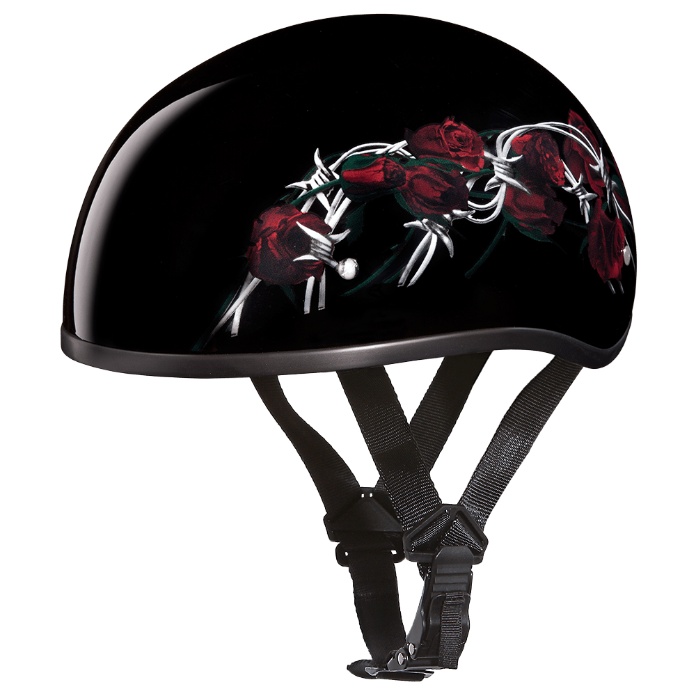 D.O.T. DAYTONA SKULL CAP - W/ BARBED ROSES - 2XS - AT TEN Distribution