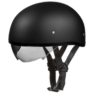 D.O.T. DAYTONA SKULL CAP W/ INNER SHIELD - DULL BLACK - XS - AT TEN Distribution