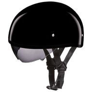 D.O.T. DAYTONA SKULL CAP W/ INNER SHIELD - HI - GLOSS BLACK - M - AT TEN Distribution