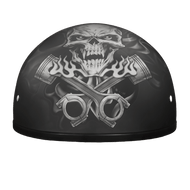 D.O.T. DAYTONA SKULL CAP - W/ PISTONS SKULL - 2XL - AT TEN Distribution