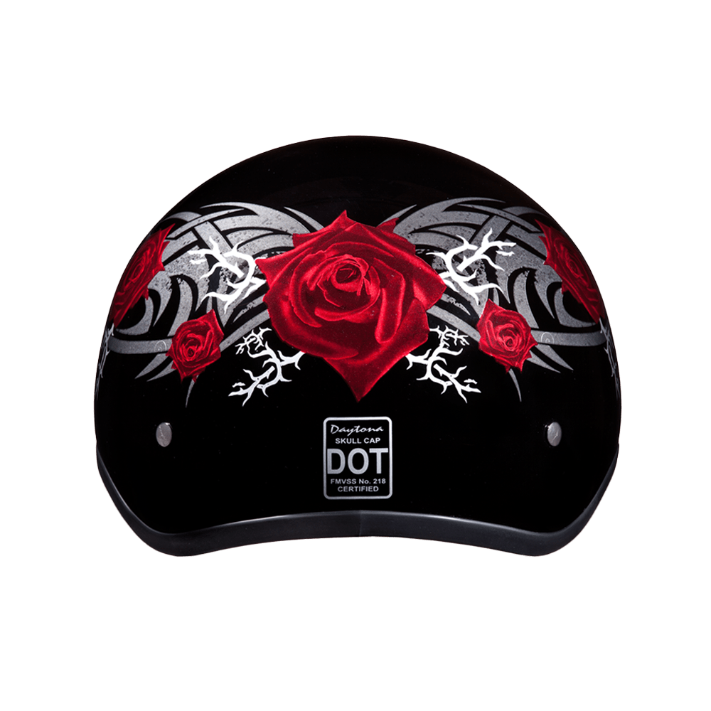 D.O.T. DAYTONA SKULL CAP - W/ ROSE - 2XL - AT TEN Distribution