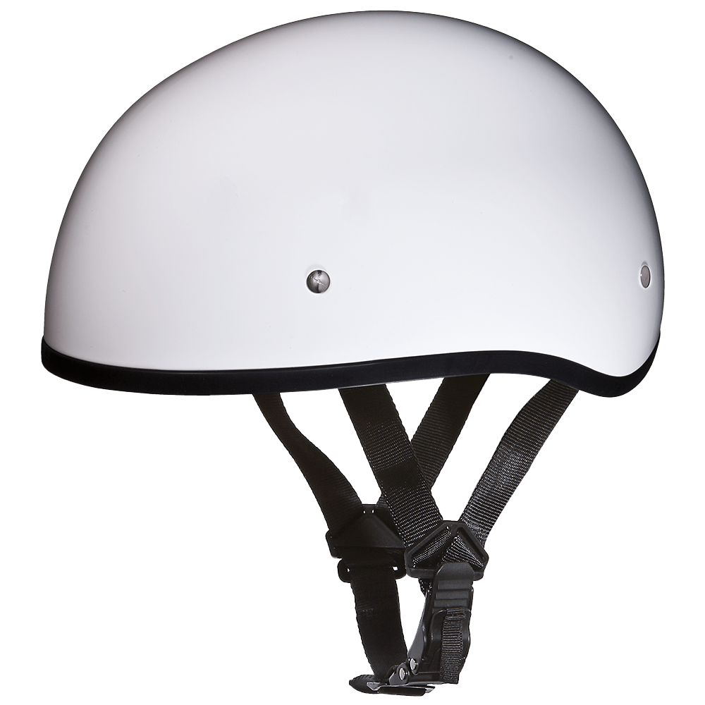 D.O.T. DAYTONA SKULL CAP W/O VISOR - HI - GLOSS WHITE - L - AT TEN Distribution