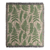 Ferns And Mushrooms Tapestry Throw 50