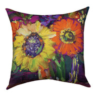 Floral Tapestry Sunflower Pillow - AT TEN Distribution