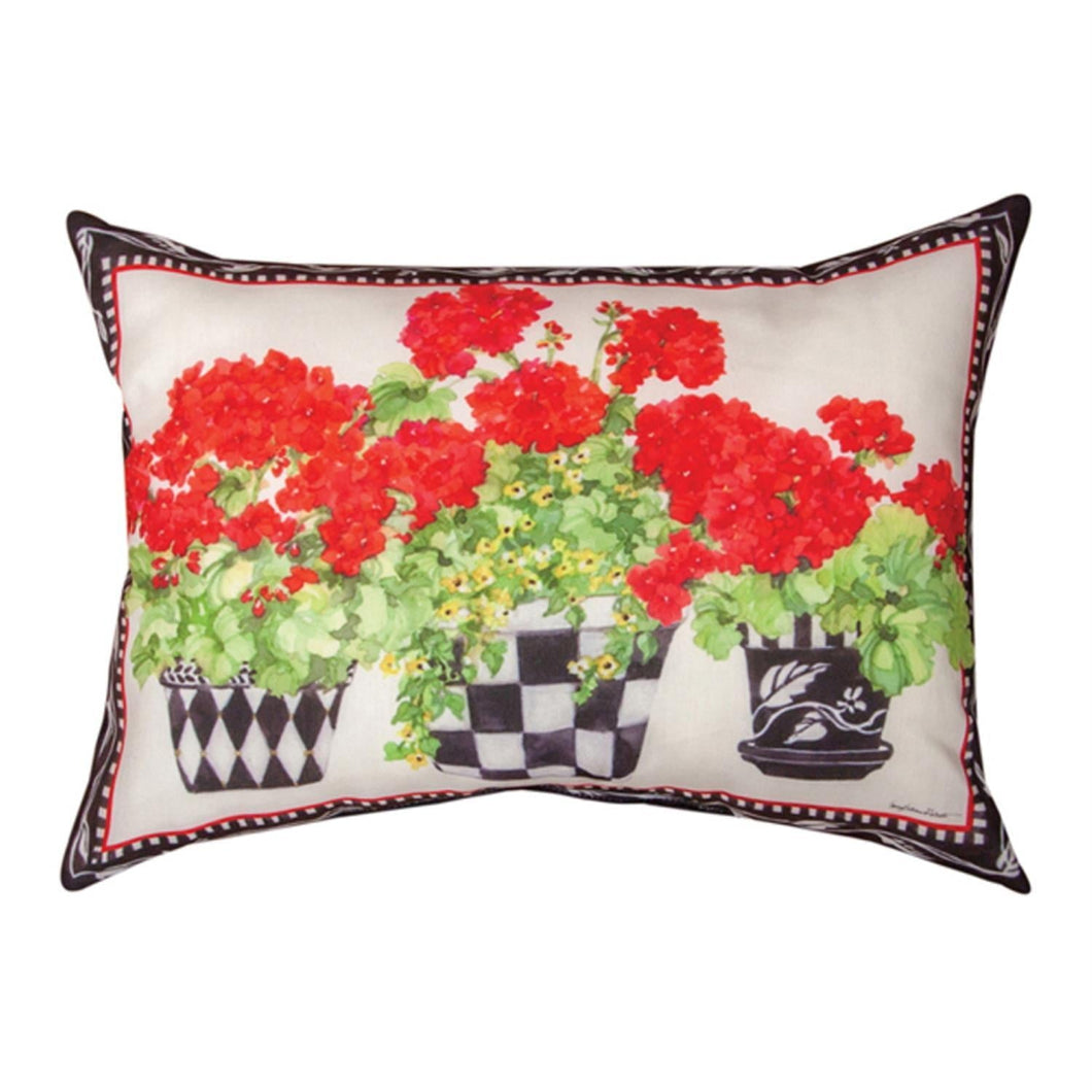 Geranium Pots Climaweave Pillow 18