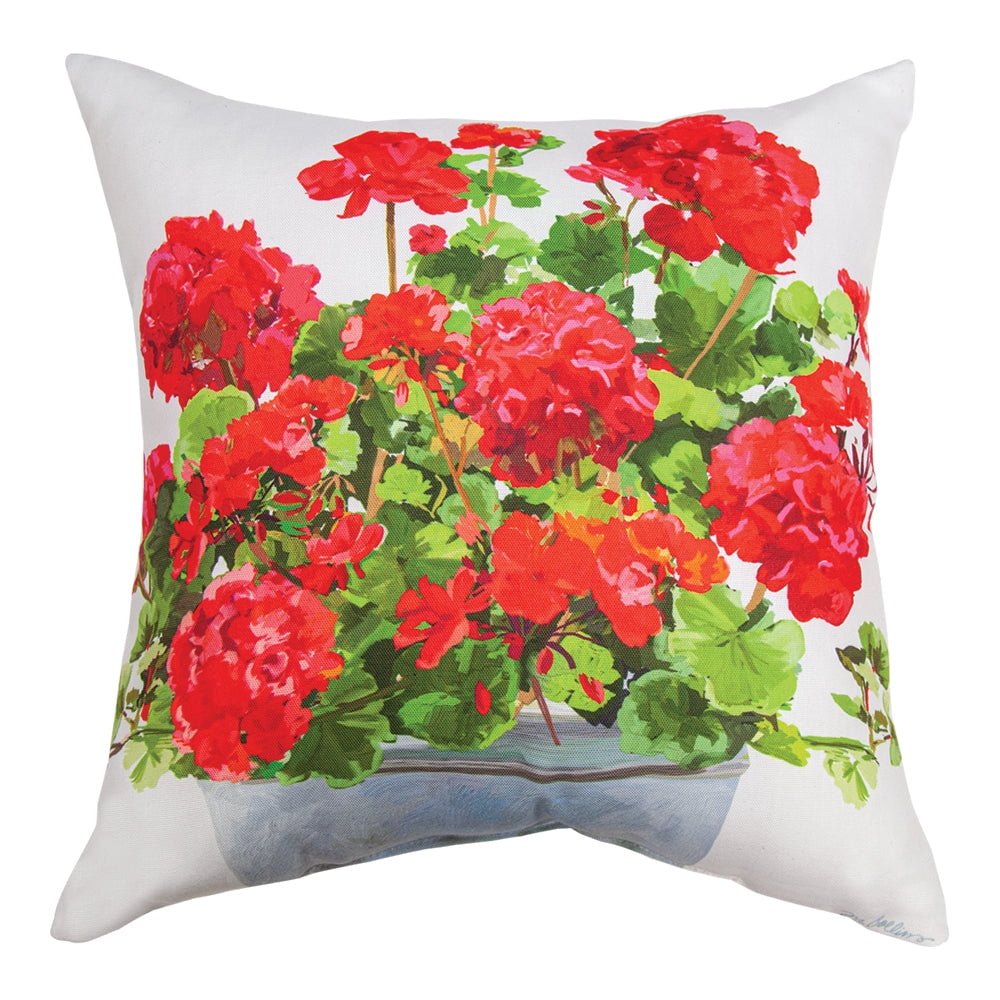Geraniums Climaweave Pillow 18