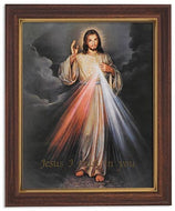 Gerffert Collection The Divine Mercy Framed Portrait Print, 13 Inch (Wood Tone Finish Frame) - AT TEN Distribution