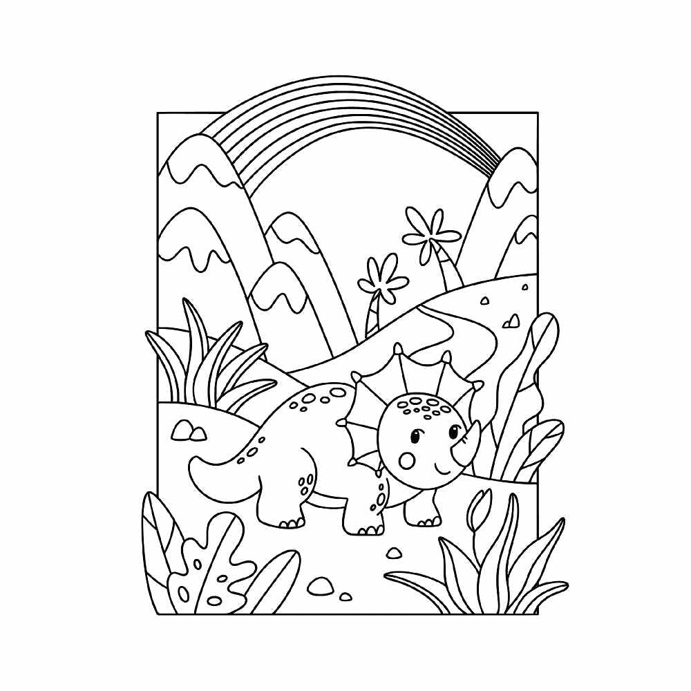 Giant Dinosaur Coloring Book Cardboard Standup (V1) | Interactive Party Activity - AT TEN Distribution