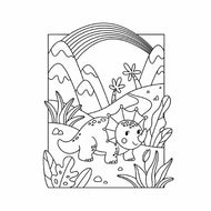 Giant Dinosaur Coloring Book Cardboard Standup (V1) | Interactive Party Activity - AT TEN Distribution