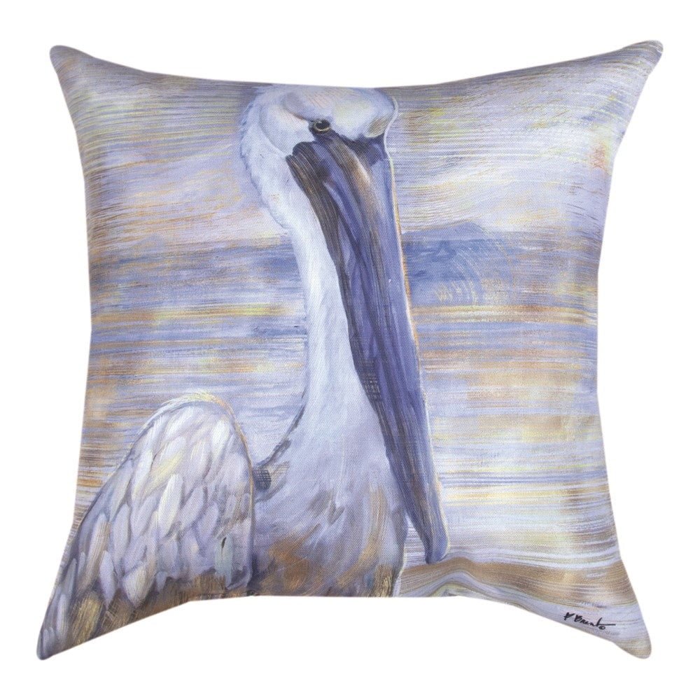 Golden Salty Pelican Climaweave Pillow 18
