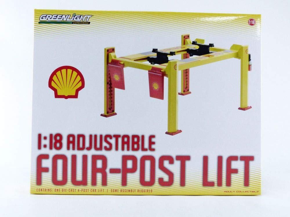 Greenlight 13583 Four - Post Lift - Shell Oil 2 1/18 Scale - AT TEN Distribution