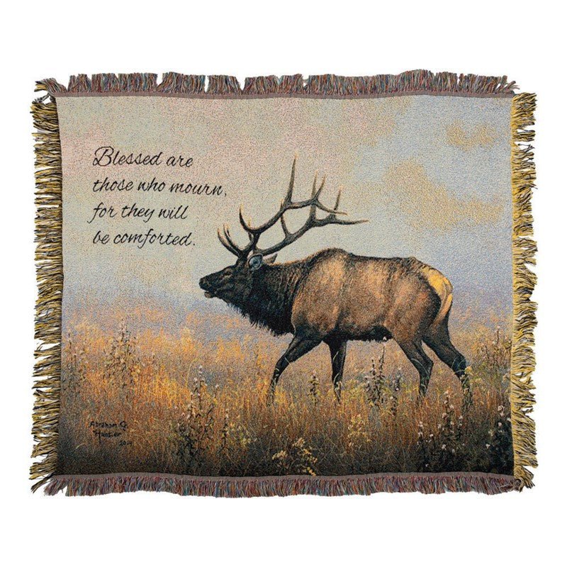 Grey Ghost With Verse Tapestry Throw 50x60 Woven Throw - AT TEN Distribution