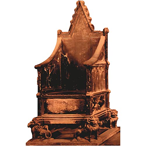 H10537 Stone of Scone in Coronation Chair Throne Westminster Abbey 17th Century Cardboard Cutout Standup Standee - AT TEN Distribution