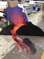H13141 Kalauea Volcano with Lava The Floor is Lava Cardboard Cutout - AT TEN Distribution