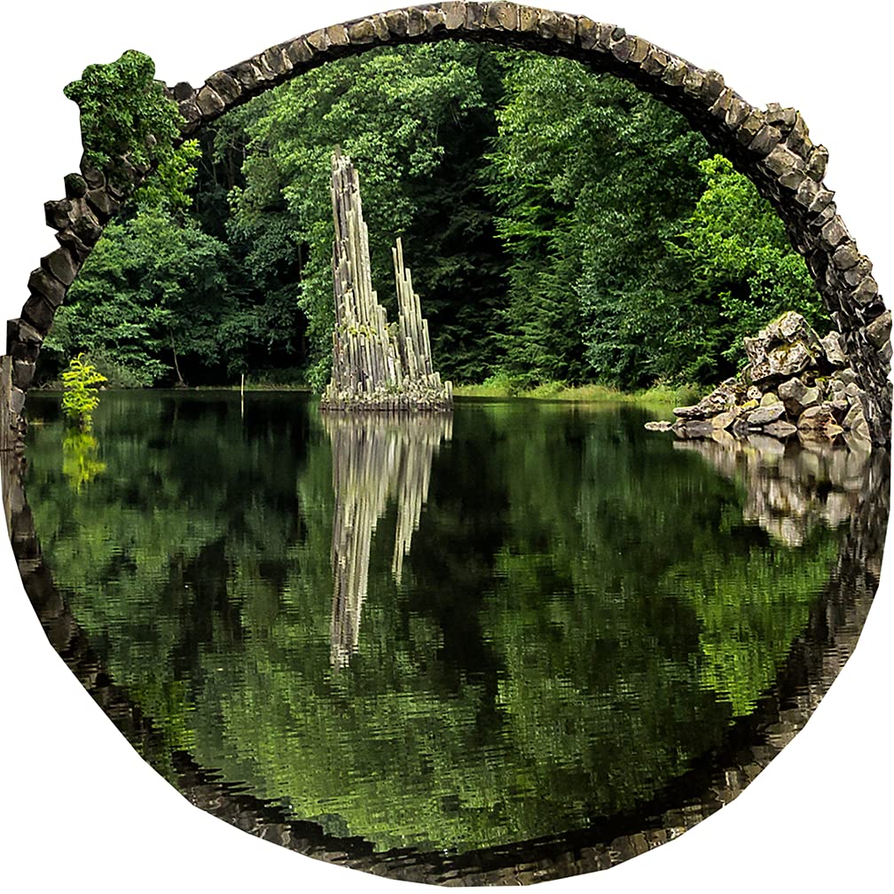 H13152 Devil's Bridge Germany Rakotzbrücke Vinyl Wall Graphic Kromlau Azalea and Rhododendron Park - AT TEN Distribution