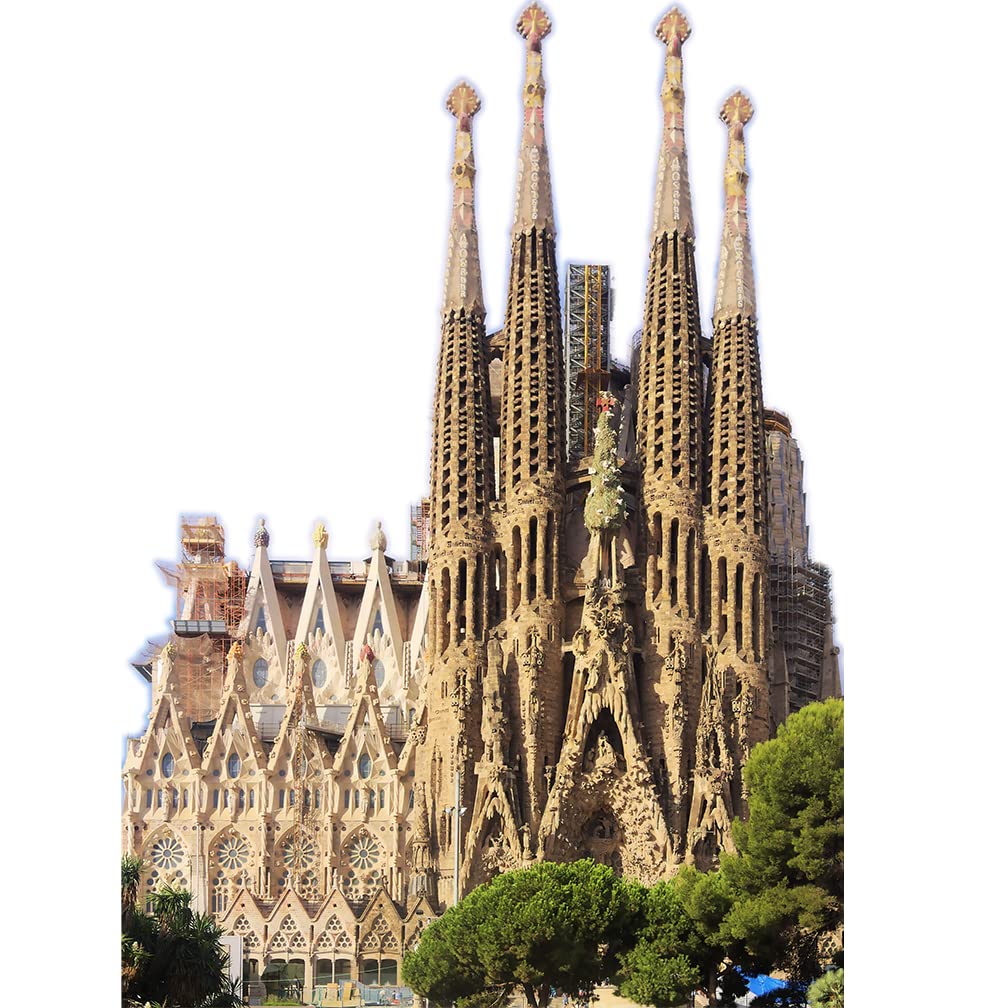 H13153 Sagrada Familia Catholic Spain Minor Basilica Cardboard Cutout Standup - AT TEN Distribution