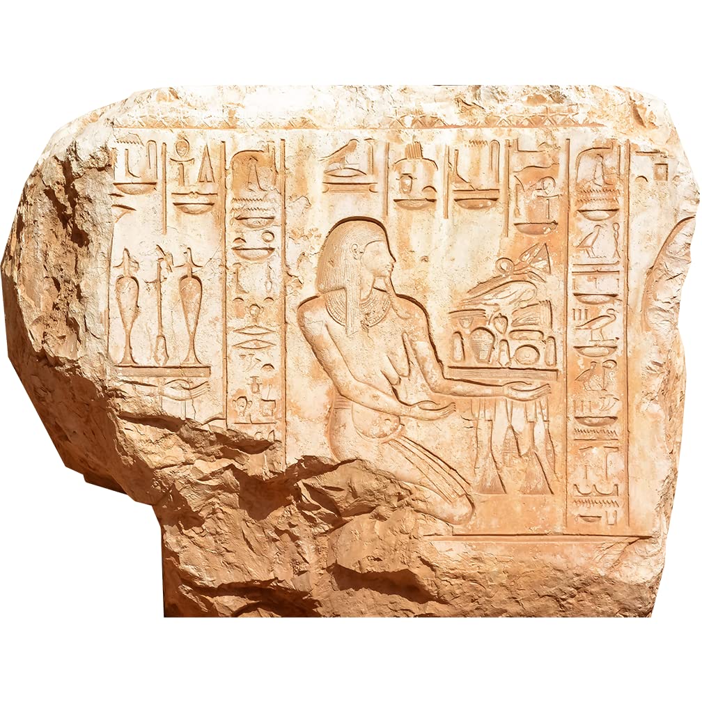 H13156 5 feet Ancient Egyptian Stone Slab Hieroglyphs Hieroglyphics - AT TEN Distribution