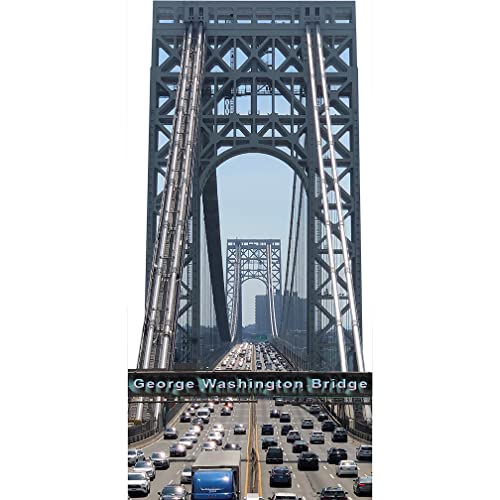 H13180 George Washington Bridge New York New Jersey Cardboard Cutout Back Drop Stand up - AT TEN Distribution