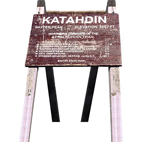 H13188 Mount Katahdin Appalachian Trail End Sign Cardboard Cutout Standup - AT TEN Distribution