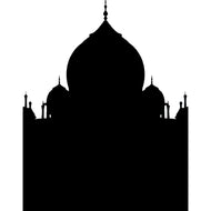 H13192 Taj Mahal Silhouette 5ft Tall Historic Monument Landmark Cardboard Cutout Back Drop Stand up - AT TEN Distribution