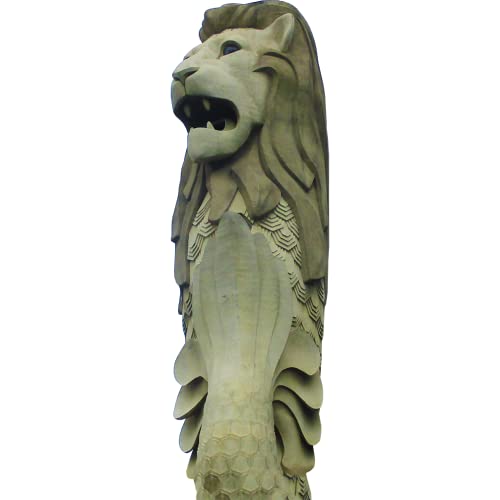 H13479 Merlion Mermaid Lion Fish Singapore City Mascot Asia Statue Cardboard Cutout Back Drop Stand up - AT TEN Distribution