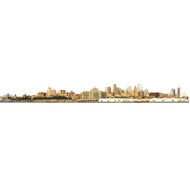 H13482 Downtown Brooklyn Skyline New York 2 Piece Set 15 feet Cardboard Cutout Back Drop Stand up - AT TEN Distribution