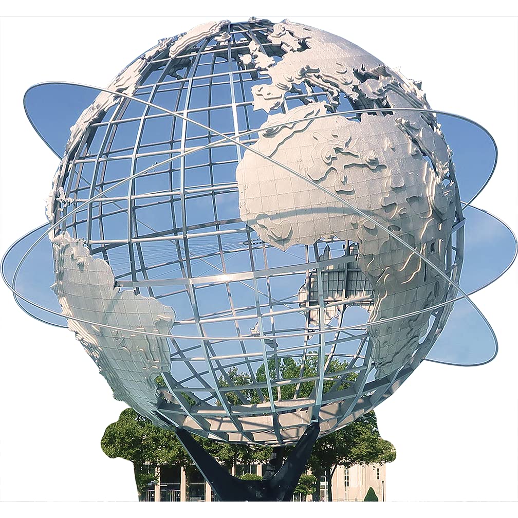 H13485 New York City Unisphere Space Age Earth Structure Landmark Cardboard Cutout Back Drop Stand up - AT TEN Distribution