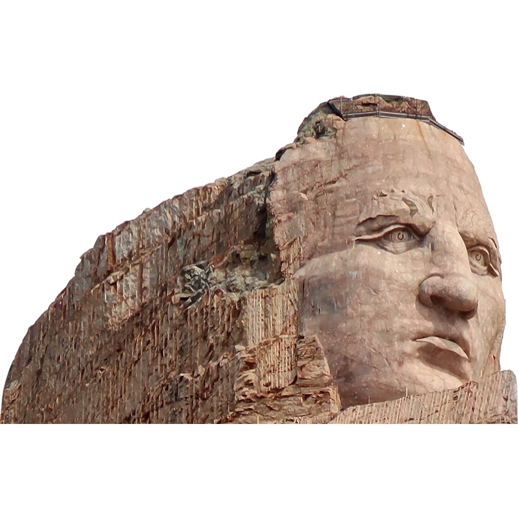 H13488 Crazy Horse Memorial Statue in Construction South Dakota Cardboard Cutout Standee Standup - AT TEN Distribution