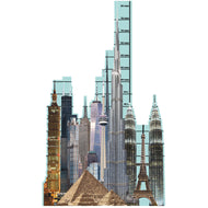 H13510 Worlds Tallest Structures Buildings Scale Model Cardboard Cutout Standee Standup - AT TEN Distribution