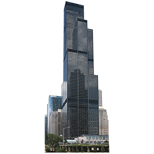 H13523 Chicago Sears Willis Tower Cardboard Cutout Standee Standup - AT TEN Distribution
