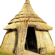 H13557 African Thatched Straw Round Hut Indigenous Dwelling Shelter Tent Teepee Cardboard Cutout Standee Standup - AT TEN Distribution