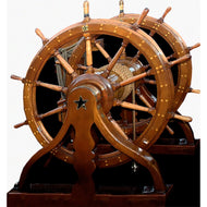H20237 Lifesized Ship's Wheel Helm Captain Prop Cardboard Cutout Standup - AT TEN Distribution