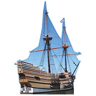 H27026 Mayflower Ship Boat Replica Plymouth Cardboard Cutout Standee Standup - AT TEN Distribution