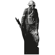 H32029 World War 1 WW1 WWI Gas Mask Soldier Infantry Cardboard Cutout Standee Standup - AT TEN Distribution
