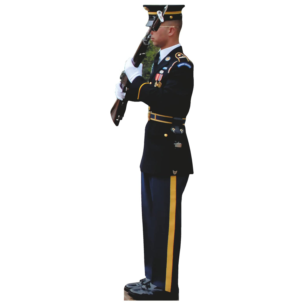H32033 US Army Honor Guard Rifle Tomb Unknown Soldier Cardboard Cutout Standee Standup - AT TEN Distribution