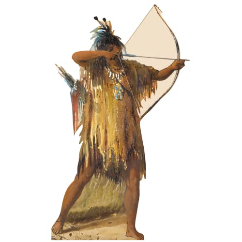 H49892 Native American Indian Woman Aiming Bow and Arrow Cardboard Cutout Standee Standup - AT TEN Distribution
