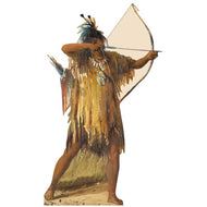 H49892 Native American Indian Woman Aiming Bow and Arrow Cardboard Cutout Standee Standup - AT TEN Distribution
