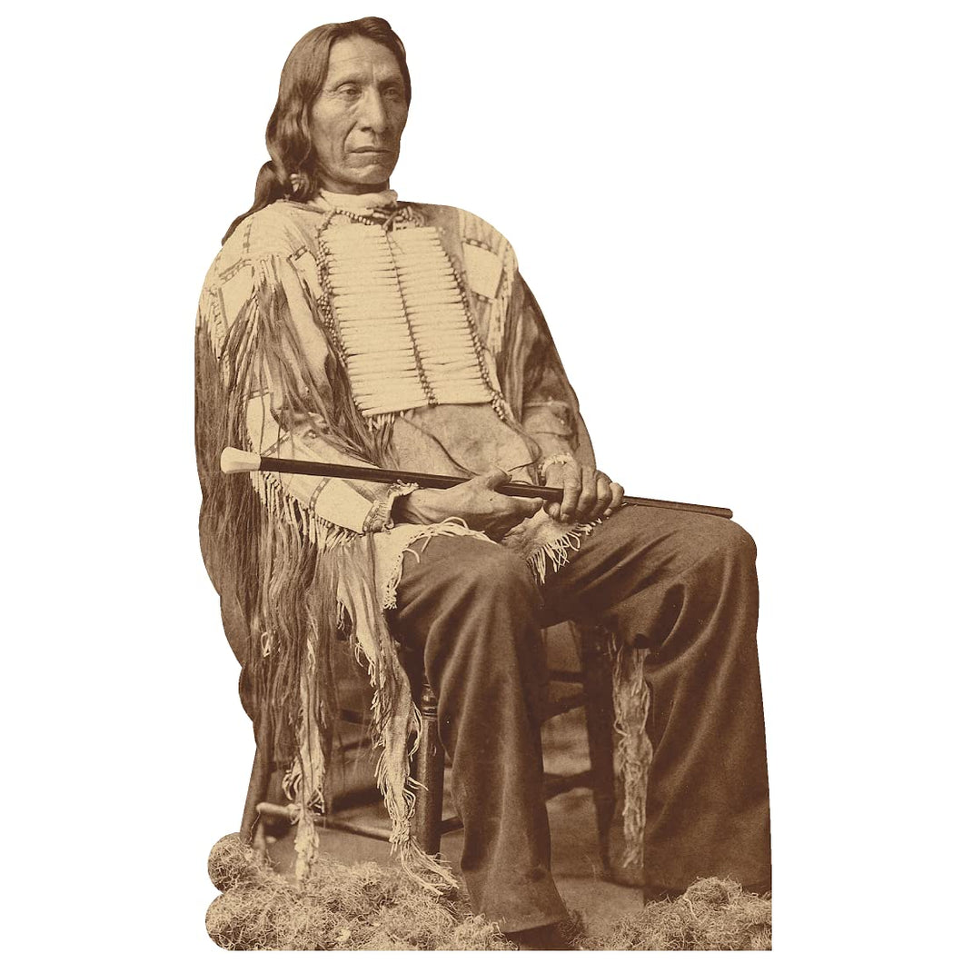 H49900 Indian Chief Red Cloud Sitting Cardboard Cutout Standee Standup - AT TEN Distribution