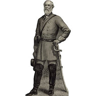 H61452 Robert E Lee Black and White Engraving Civil war Historical Cardboard Cutout - AT TEN Distribution