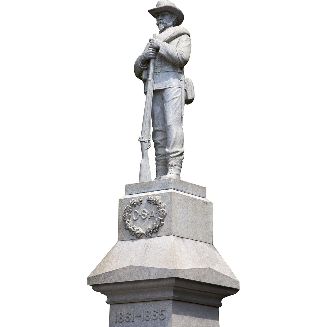 H61458 Removed Confederate Soldier Memorial Huntsville Alabama Taken Down Statue Cardboard Cutout Back Drop Stand up - AT TEN Distribution