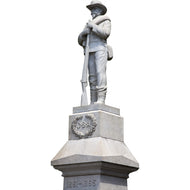 H61458 Removed Confederate Soldier Memorial Huntsville Alabama Taken Down Statue Cardboard Cutout Back Drop Stand up - AT TEN Distribution