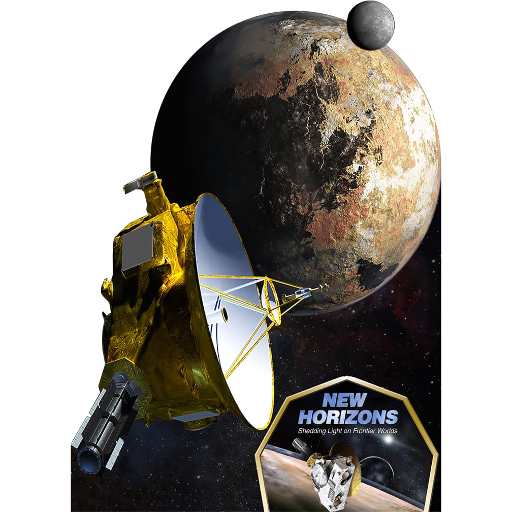 H69329 New Horizons Mission Pluto Flyby NASA Space Astronomy Cardboard Cutout Back Drop Stand up - AT TEN Distribution