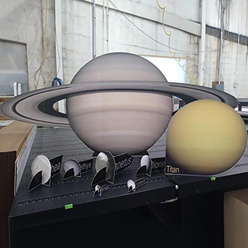 H69365 NASA Solar System Saturn and 7 Moons 90inches Wide Cardboard Cutout Standee Standup - AT TEN Distribution