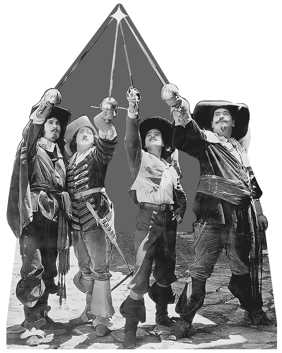 H79499 Three Musketeers 1921 Film Cardboard Cutout Standee Standup - AT TEN Distribution