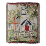 Historic Church Tapestry Throw 50x60 Woven - AT TEN Distribution