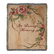 In Loving Memory Rose 50X60 Woven Tapestry Throw - AT TEN Distribution